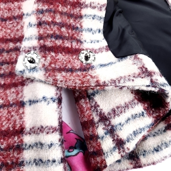 Derek Lam 10 Crosby Wool Blazer White Red Plaid Sz 4 - Picture 11 of 12